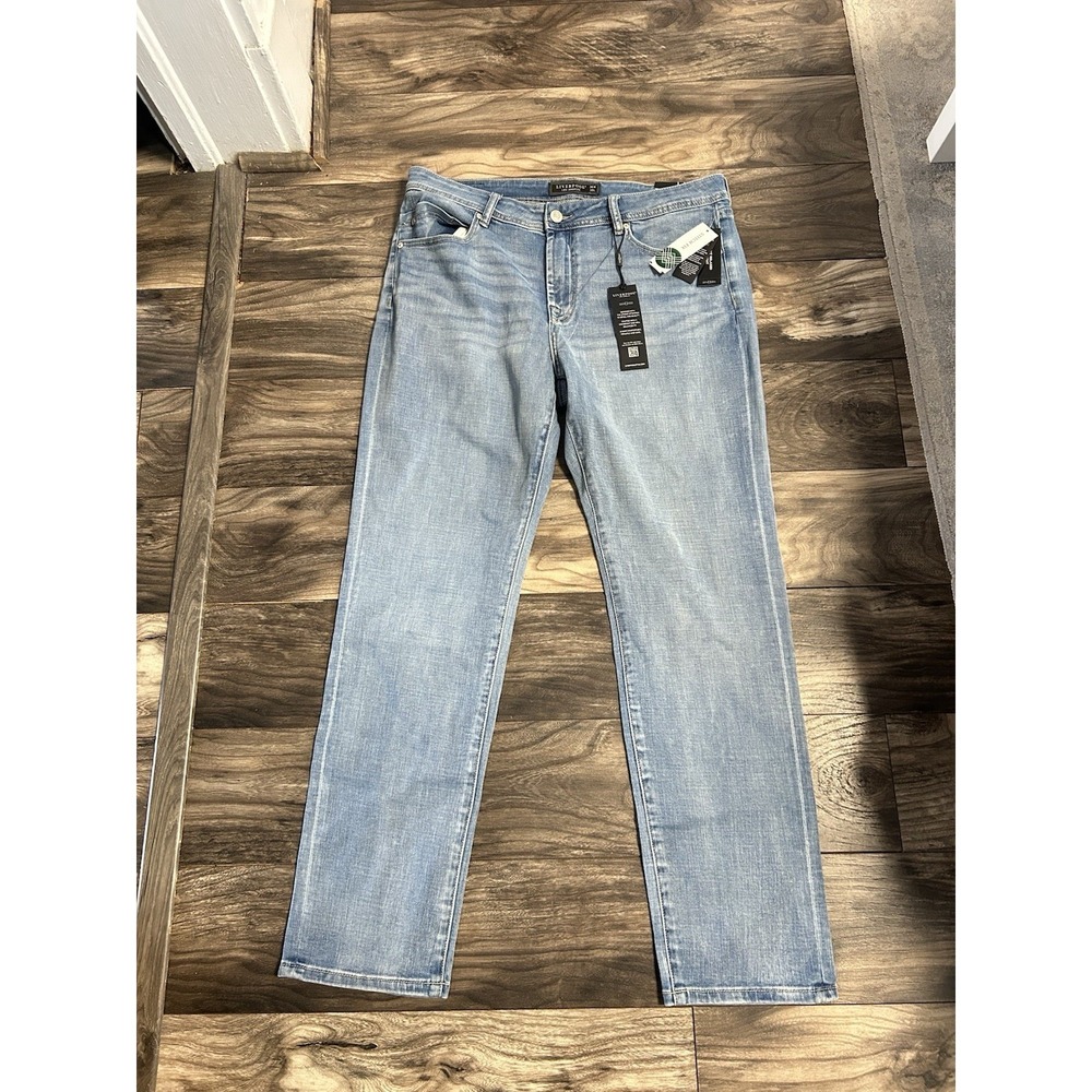 Liverpool Regent Relaxed Straight Vintage $119 Jeans Mens 36x32 Light Blue 619